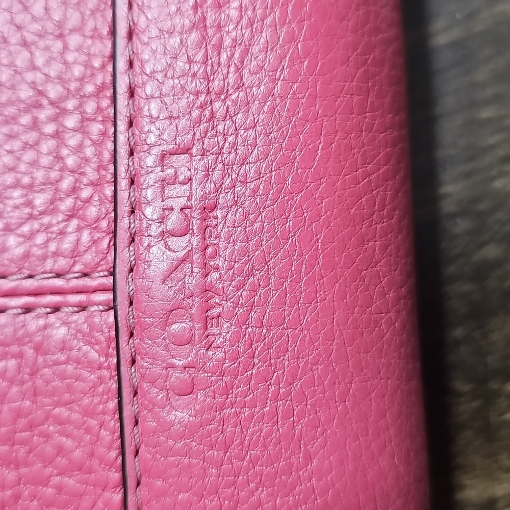 Coach Pink Leather Women's LONG ZIPPY Wallet - Picture 3 of 7